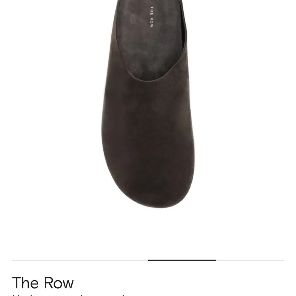 The Row Hudson suede mules